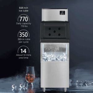 English Operating Language Ice Cube Block Making Machine 350kg Automatic