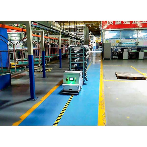 High Intelligence Unidirectional Tugger AGV Magnetic Tape With Laser Obstacle