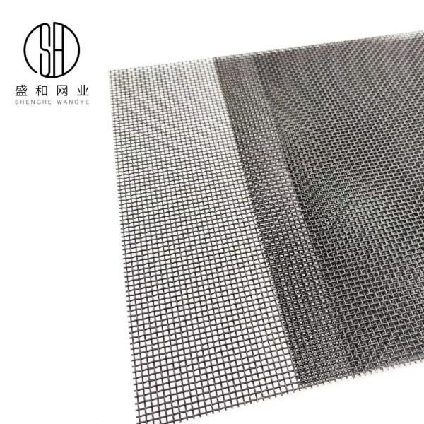 20mesh X 0.18mm Soft Black Stainless Steel Fly Screen Wire Mesh For Harsh