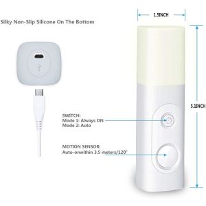 Portable Table 1.8W 9Pcs Led USB Rechargeable Motion Sensor Light