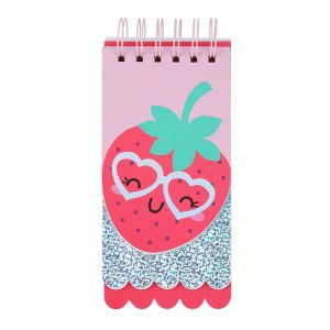 Custom Glitter Fruits Kawaii Spiral Notebook Memo Pad Stationery for School