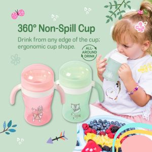 Wholesale OEM Infant Drinking Water Sippy Cup 360 Degree Training Non Spill Feeding Cups from china suppliers