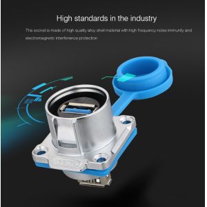 Customize Length Wire Soldering USB 2.0/3.0 Female Panel Mount Waterproof