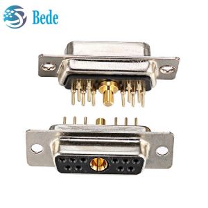11W1 Combination D Sub Connectors male / female mixed High Current and Coaxial