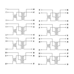 Dual Ports HB4012HLT Pulse Transformer LAN Discrete Modules