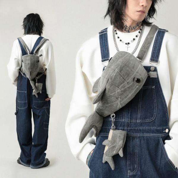 Customized Logo Cute Messenger Bag Funny Canvas Whale Bag All Seasons