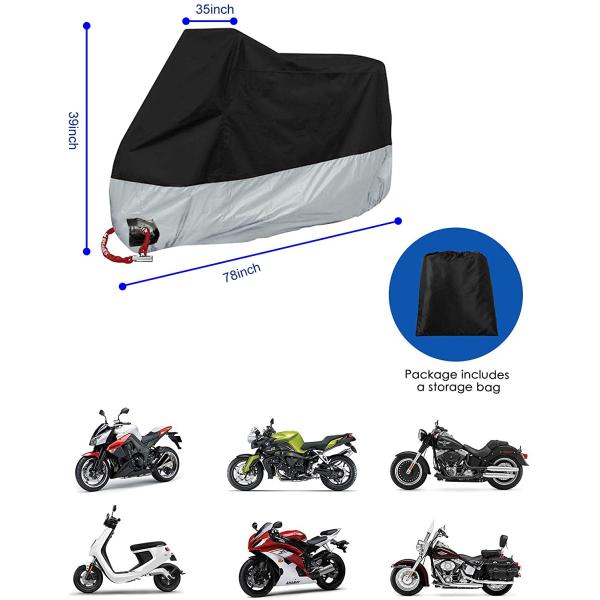 All Season Motorbike Rain Covers 210D With Lock Holes High Durability