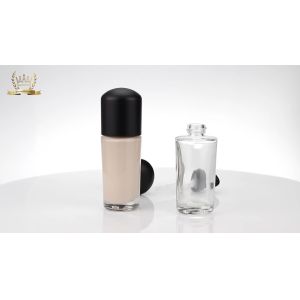 30ml Cosmetic Makeup Glass Lotion Bottle Liquid Foundation Bottle With Pump