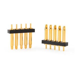 2.54mm 5pins Pogo Pin Connector Dip Type For Spring Pin Connector