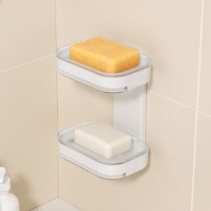 Wholesale No Drilling Strong Adhesive Plastic Shower Caddy Soap Holder for Bathroom and Kitchen from china suppliers