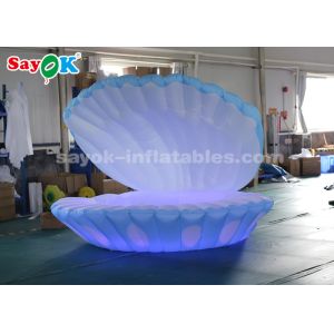 Giant 4mH Colorful Lighting Inflatable Led Shell For Wedding Decoration