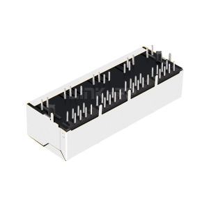 LPJE104BDNL Tab Down Yellow/Green LED 1X4 Port RJ45 Modular Jack Without