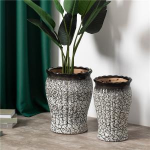 China Hot selling creative big floor pots indoor outdoor hotel garden decoration ceramic flower pots for plants on sale