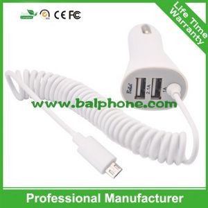 4.2a unique usb car charger dual usb with cable