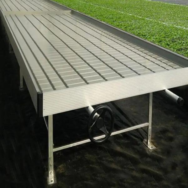 Plastic Bench Hydroponic Grow Bed Greenhouse Rolling Growing Table