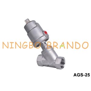 Wholesale 1'' DN25 PN16 Pneumatic Angle Seat Piston Valve With Air Actuated from china suppliers
