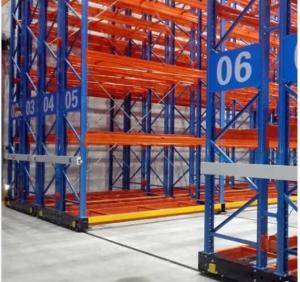 Electrical Movable Racking Systems For Warehouse Pallet Storage With Floor Rail