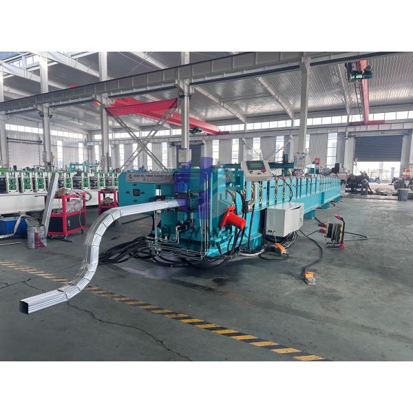 Full Automatic Downpipe Roll Forming Machine with PLC Control 24 Main Rolls and 10-20m/Min for Galvanized & PPGI Steel