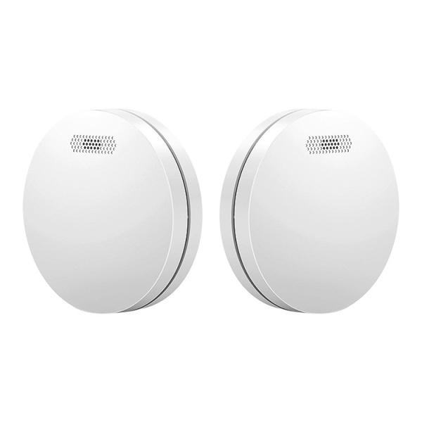 Quality Pure White Round Shape Fire Alarm Smoke Alarm Detector With ABS Fireproof Materia for sale