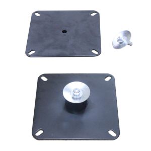 Black Fixed Swivel Chair Chrome Base Customizable Rotation Function