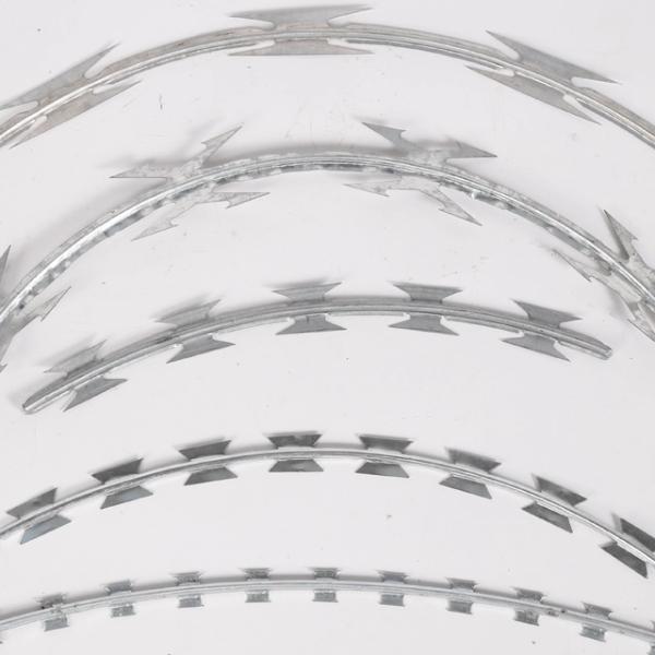 Straight Razor Galvanized Barbed Wire Mesh Frightening And Stopping Fencing 3 Or 4 Strands