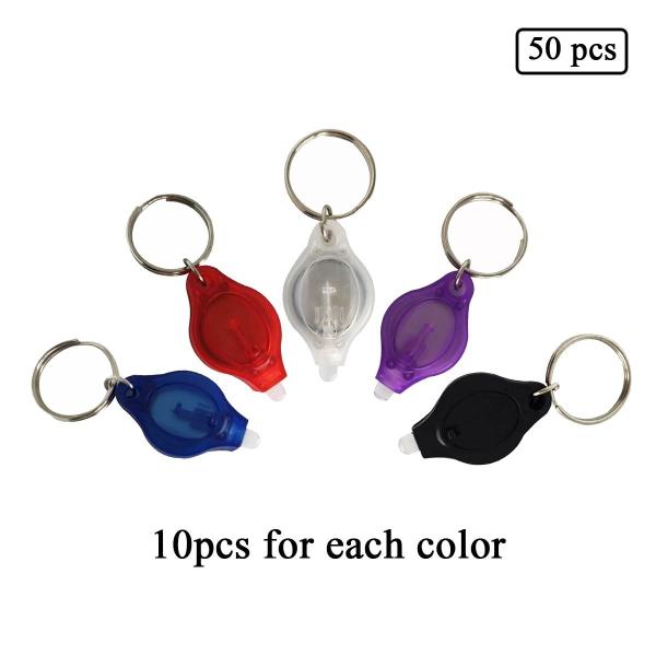 Batteries Powered LED Keychain Flashlight Three Models Momentary / Switched On