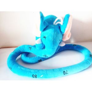 Plush Blue 120cm Elephant Toy Stuffed Soft Surface Easily Hang Small Eye Cool