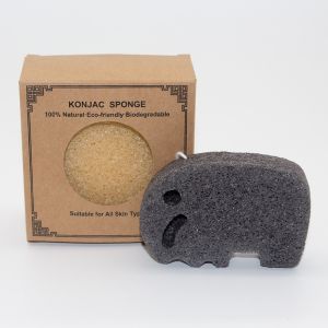 Anti Bacterial Charcoal Konjac Sponge Face Exfoliating Donut Bath Sponge