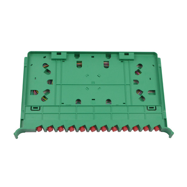 12 Cores Fiber Optic Tray For Fiber Optic Distribution Box Frame 1U 19'' Rack