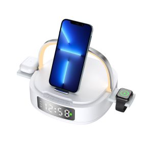 Fast 5 In 1 Qi Wireless Charger Station 15w Mobile Phone Use