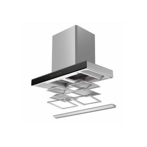 Sleek LED Wall Mounted T Shaped Chimney Hood With Touch Control , model T-956C