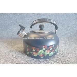 Wholesale Custom Camping Stainless Steel Coffee Pot Satin Polished Induction Bottom Whistling Kettle from china suppliers