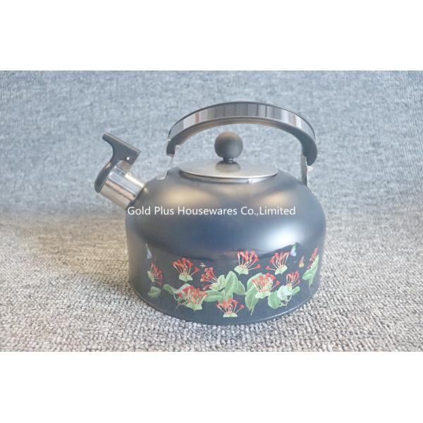 Custom Camping Stainless Steel Coffee Pot Satin Polished Induction Bottom Whistling Kettle