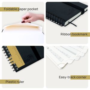 Softcover Spiral Weekly Planner 2023 2024 Vertical Layout Design