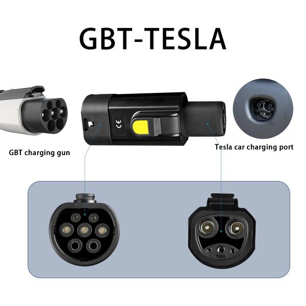 GBT NACS Portable EV Adapter 240V Operation Voltage 32A Output Current for Portable Car Charging Station NACS GBT