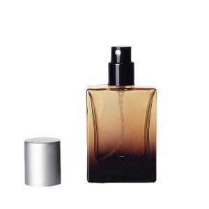 Square Amber Glass Perfume Bottle 30ml With Spray 500 Pcs