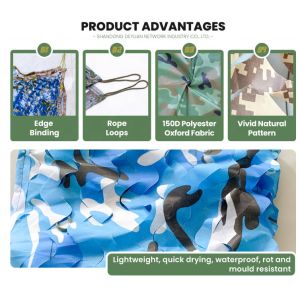 Multispectral Camouflage Netting Tough Oxford Cloth-Tear-Resistant Camouflage