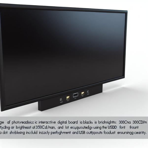 Quality Black Or OEM Interactive Digital Blackboard with 350cd/m2 Brightness and USB Outputs for sale