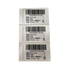 Sewing UHF RFID Clothing Tag Nylon Fabric With Long Range 860-960Mhz