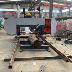 PLC Automatic Setworks Heavy Duty Sawmill Machine Wood Cutting