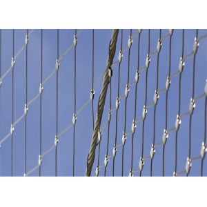 Durable Architectural Stainless Steel Wire Mesh Knotted / Ferruled Shape