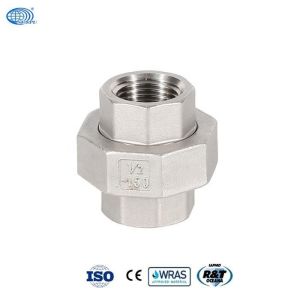 Threaded Hexagonal Stainless Steel Union Coupling Fitting Rustproof