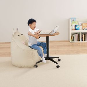 Custom Promotion Middle Minimalistic Wood Coffee Table with Pneumatic Height