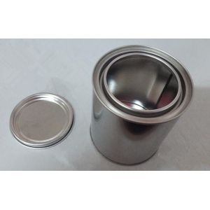 1 Gallon Metal Empty Clear Paint Pail Bucket With Lid