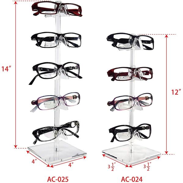 Rectangular Eyeglasses Sunglasses Stand Rack Holder Glass Floor Display Case Eyewear