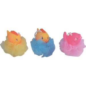 Wholesale Fish &amp; Mesh Pouf Bath Sponge Flower Ball Scrubber for Exfoliate Body Massage from china suppliers