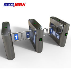 Smart Speed Pedestrian Control Electronic Flap Barrier Gate Glass Turnstiles