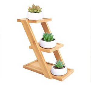 Wholesale Natural Bamboo Plant Rack Flower Holder Display Shelf 3 Tier from china suppliers