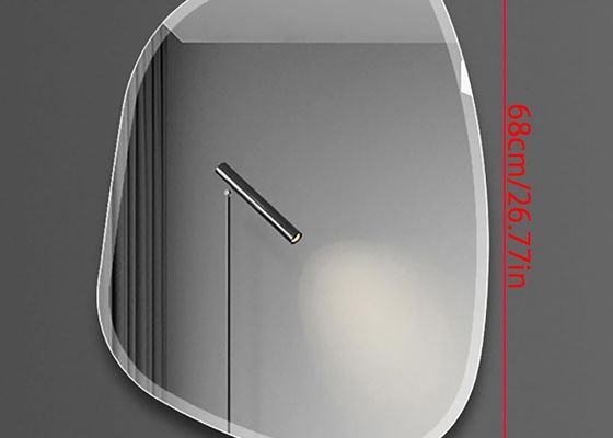 Frameless Mirror with Beveled Edge Design HD/Explosion Proof Irregular Shape Decorative Wall Mirror