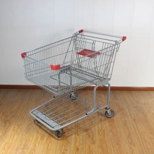 Wholesale American Style Shopping Trolley 175L Customizable Large Supermarket Grocery Store Foldable Child Seat from china suppliers